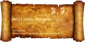 Wellisch Herman névjegykártya